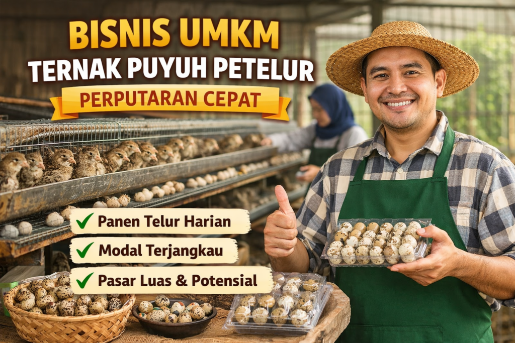 Bisnis UMKM Ternak Puyuh Petelur dengan Perputaran Cepat